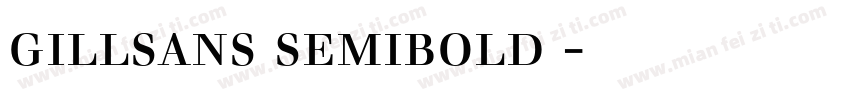 gillsans semibold 字体下载字体转换
